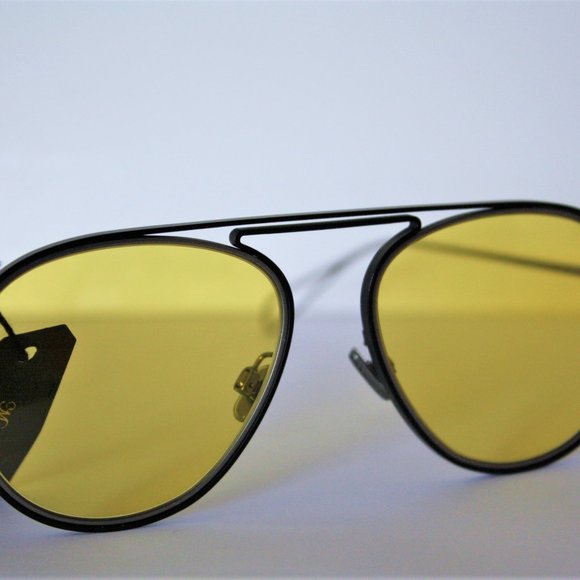 Rag and Bone Titanium Frame 55mm Yellow Lens Sunglasses RNB9003/S NEW main image 6